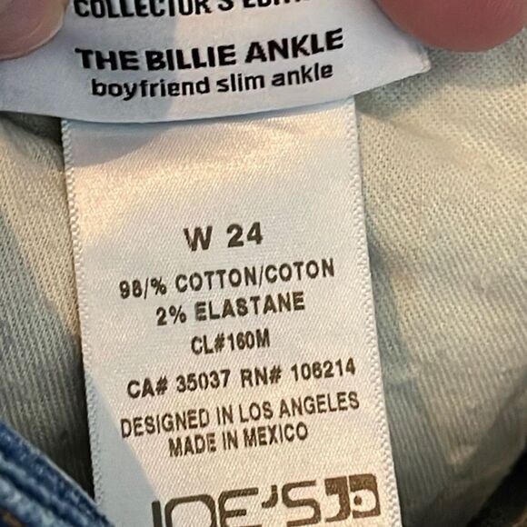 Joe’s Jeans Women’s Light Wash Destroyed Billie Ankle Boyfriend Slim size 24 - Picture 8 of 8